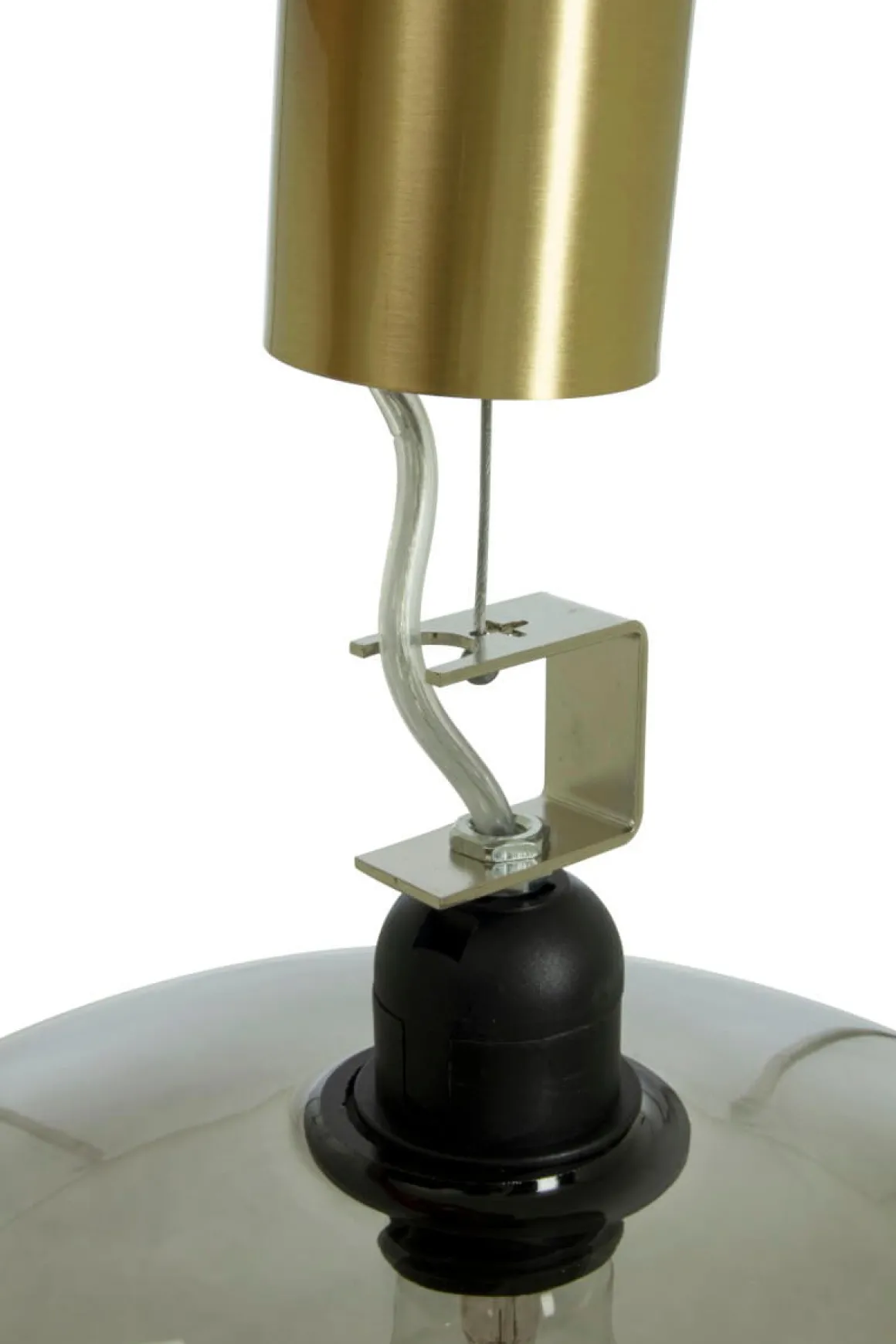 BELL Taklampa 35cm Matt Mässing/Rök