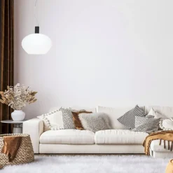 BELL Taklampa 35cm Svart/Opalvit