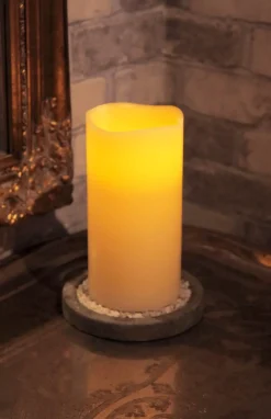 BIG LED-Blockljus 20cm Elfenben