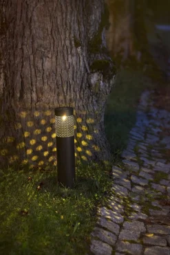 BLACE Solcells-pollare 39cm Svart IP44