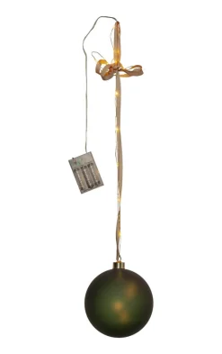 BLISS Glaskula Batteri 16,5cm 18LED Grön