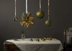 BLISS Glaskula Batteri 16,5cm 18LED Grön