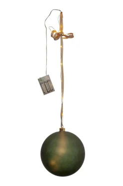 BLISS Glaskula Batteri 21cm 20LED Grön