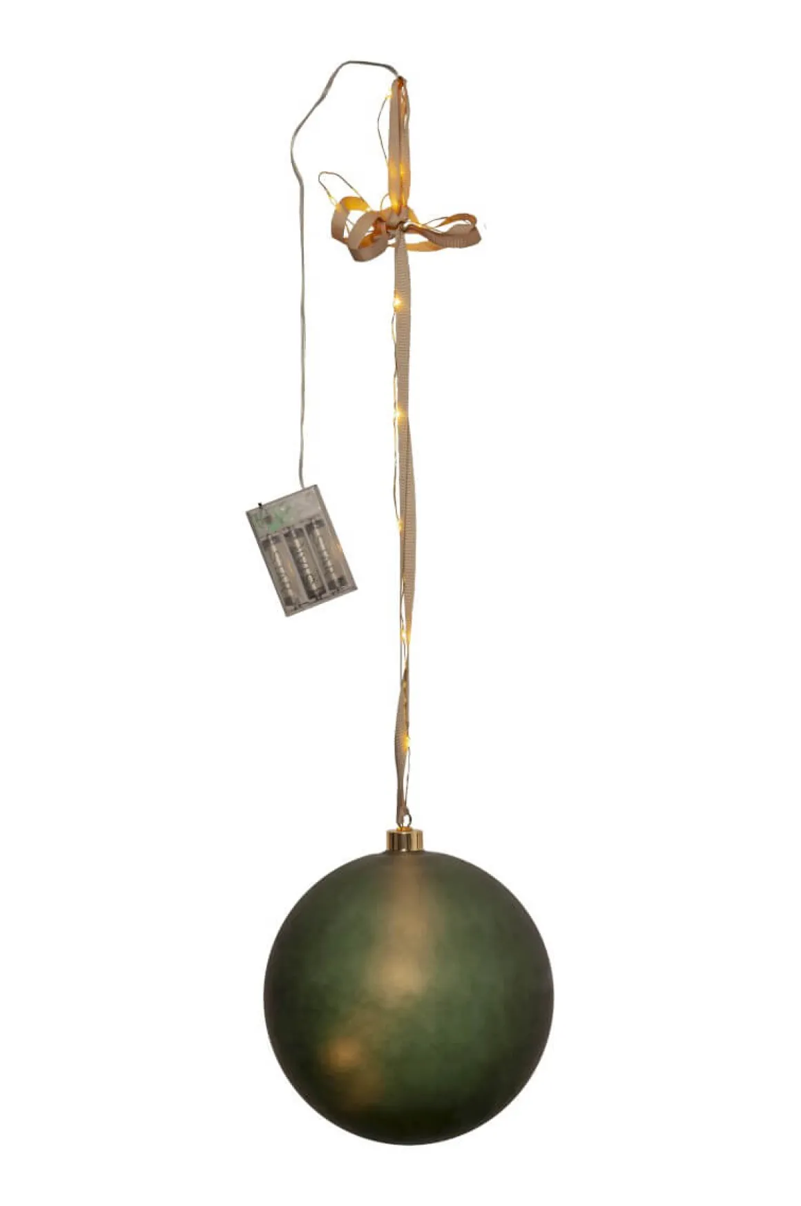 BLISS Glaskula Batteri 21cm 20LED Grön