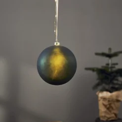 BLISS Glaskula Batteri 21cm 20LED Grön