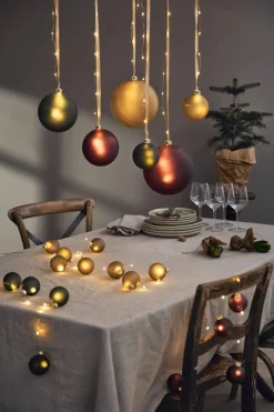 BLISS Glaskula Batteri 21cm 20LED Grön