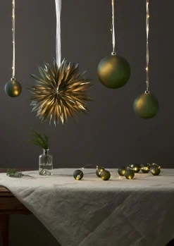 BLISS Glaskula Batteri 21cm 20LED Grön