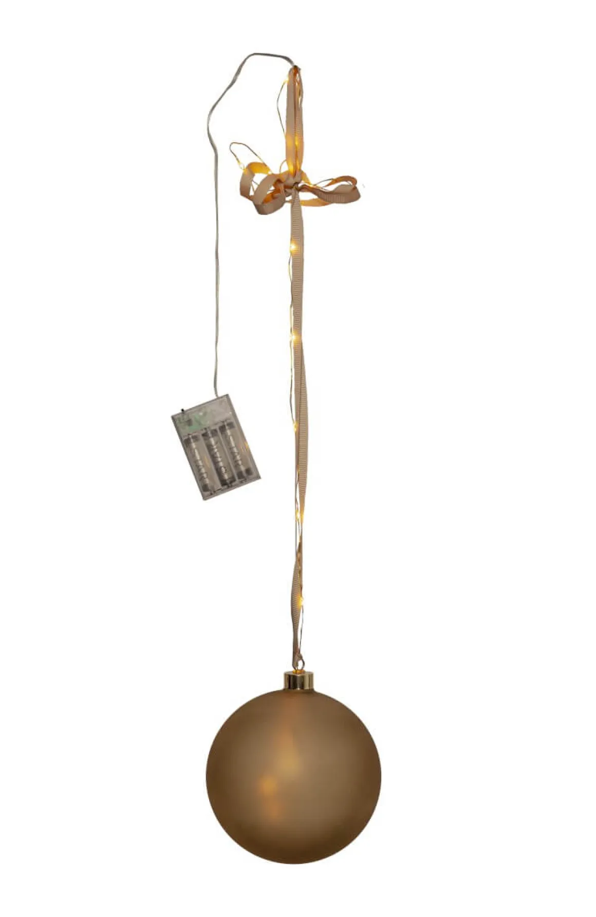 BLISS Glaskula Batteri 16,5cm 18LED Guld