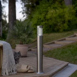 BOLOGNA Solcells-pollare 80cm Stål