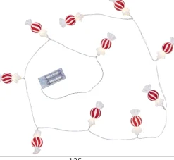 BONBON Ljusslinga Batteri 1,35m 10LED Varmvit