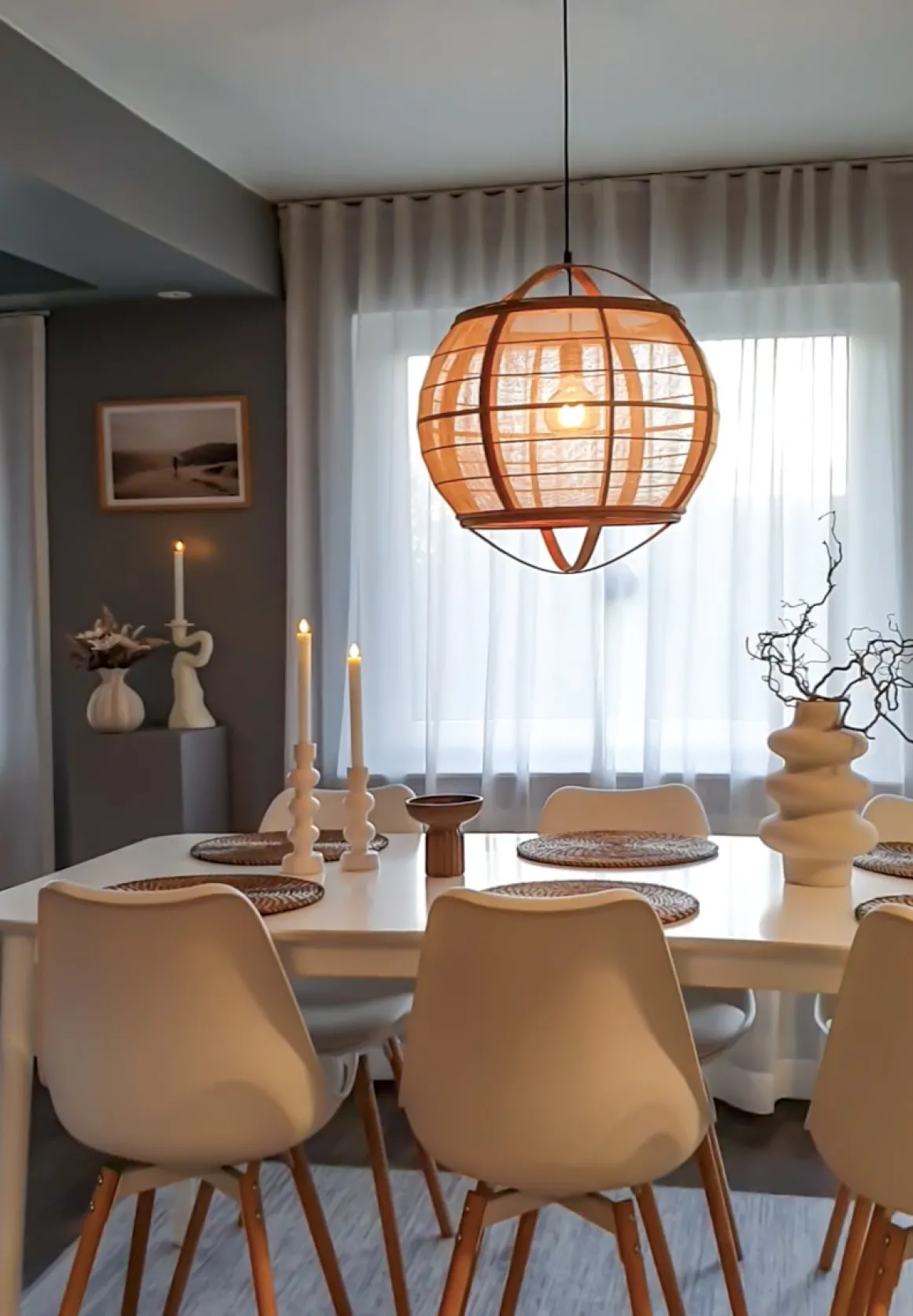 BORNEO Taklampa Ø60cm Natur