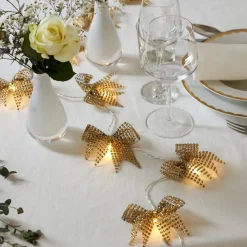 BOWIE Ljusslinga Batteri 2,25m 10LED Varmvit/Guld