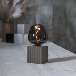 BOX Lampfot E27 10cm Brun