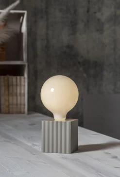 BOX Lampfot E27 10cm Elefantgrå