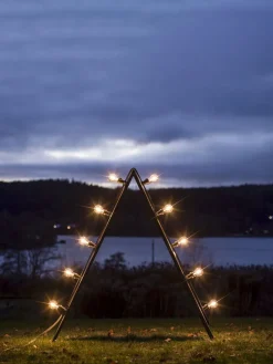 BRIGHT Ljusstake Utomhus 10L 120cm Corténstål/Opal