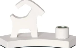 BRUCE Ljusstake 18cm Vit