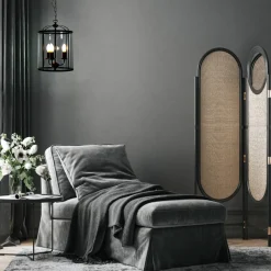 BUDGIE Taklampa Ø28 41cm Svart/Rökgrå