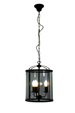 BUDGIE Taklampa Ø28 41cm Svart/Rökgrå