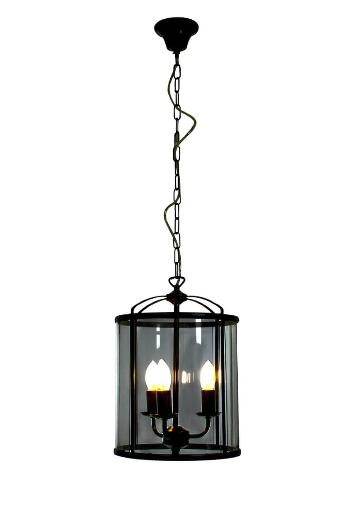 BUDGIE Taklampa Ø28 41cm Svart/Rökgrå