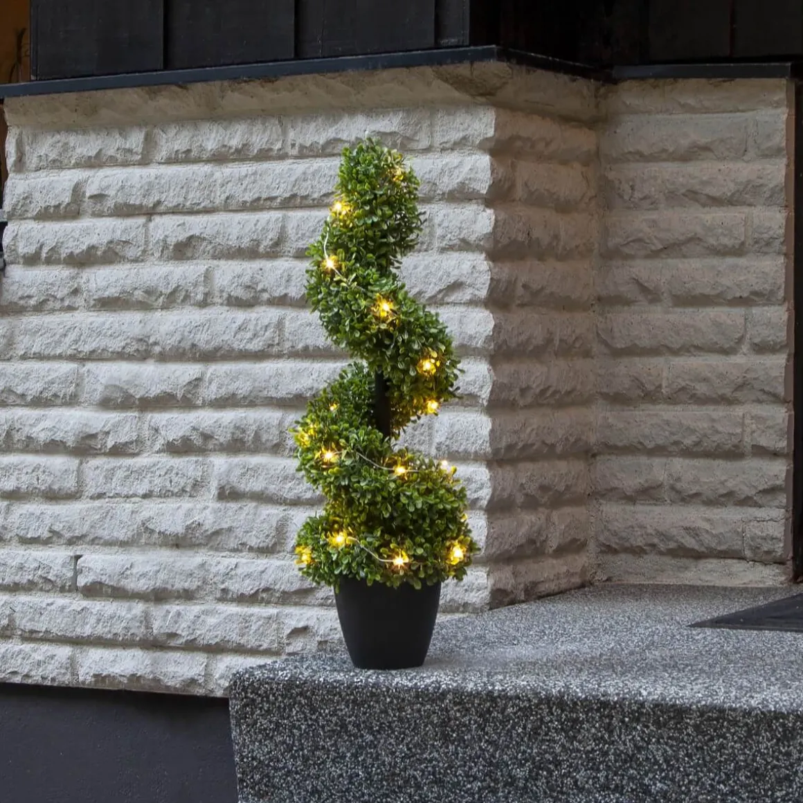 BUXBOM Dekorationsträd Batteri 65cm Grön IP44