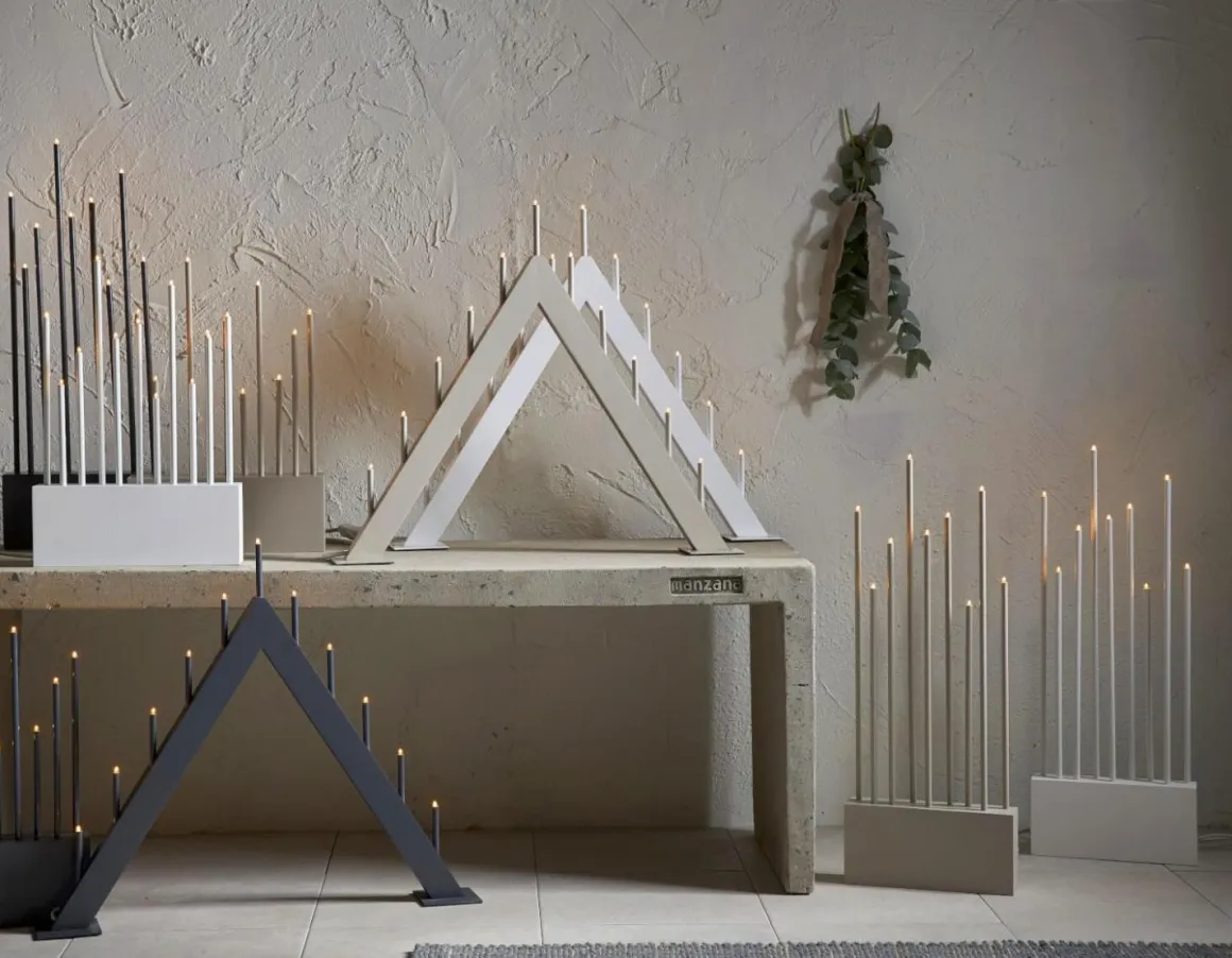 BUZZ Ljusstake 11L 50cm Elefantgrå