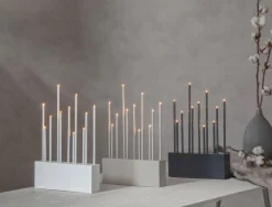 BUZZ Ljusstake 11L 43cm Elefantgrå