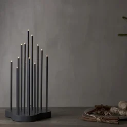 BUZZ Ljusstake 12L 43cm Grå