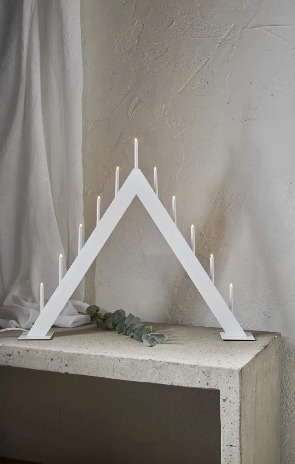 BUZZ Ljusstake 11L 50cm Vit