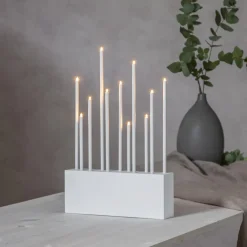 BUZZ Ljusstake 11L 43cm Vit