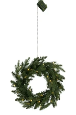 BYSKE Krans 45cm 30LED Grön IP44