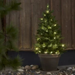 BYSKE LED Julgran 90cm 50LED Grön IP44