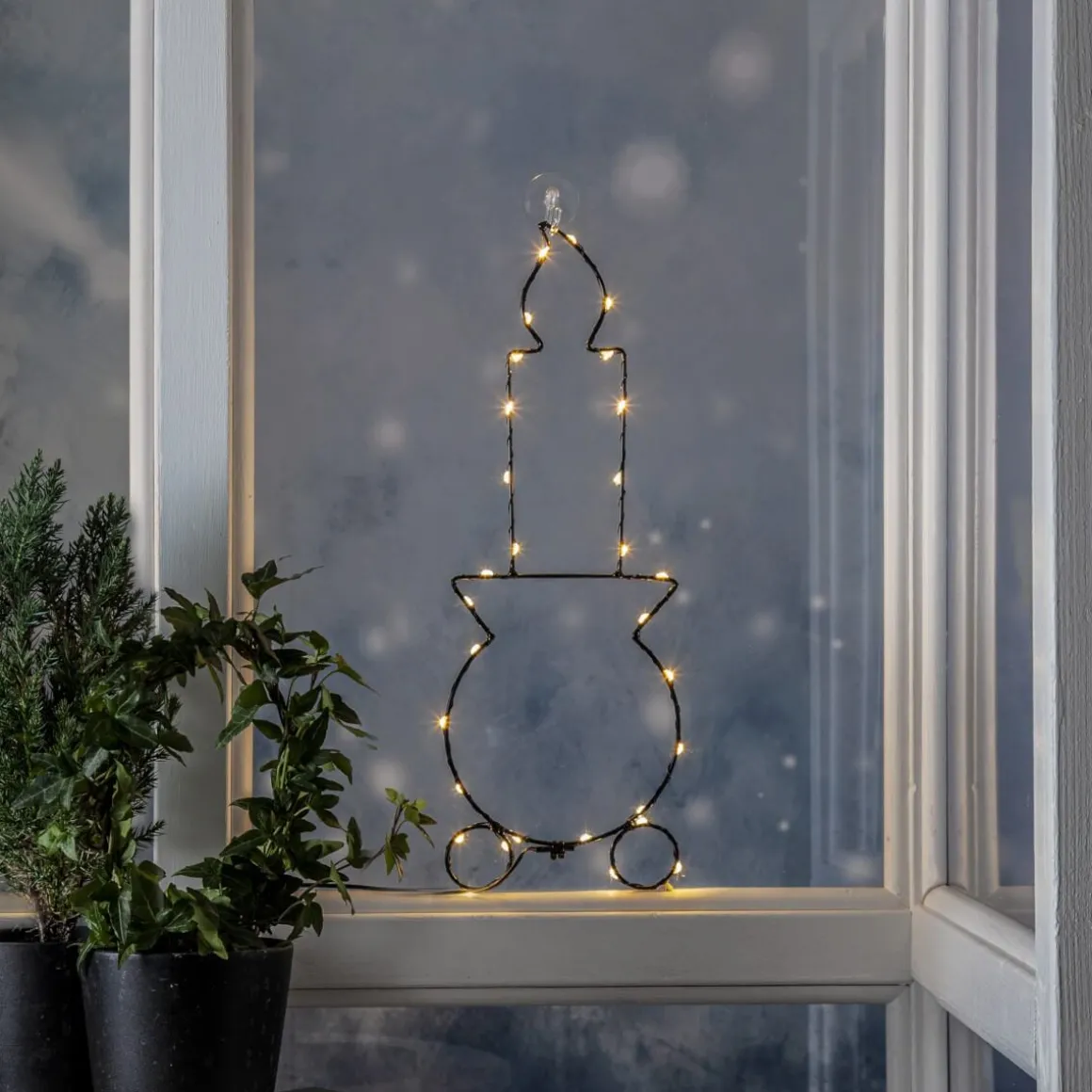 CANDLY Inomhusdekoration Batteri 41cm Svart