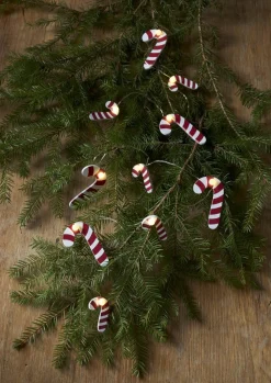 CANDYCANE Ljusslinga Batteri 1,35m 10LED Varmvit/Vit