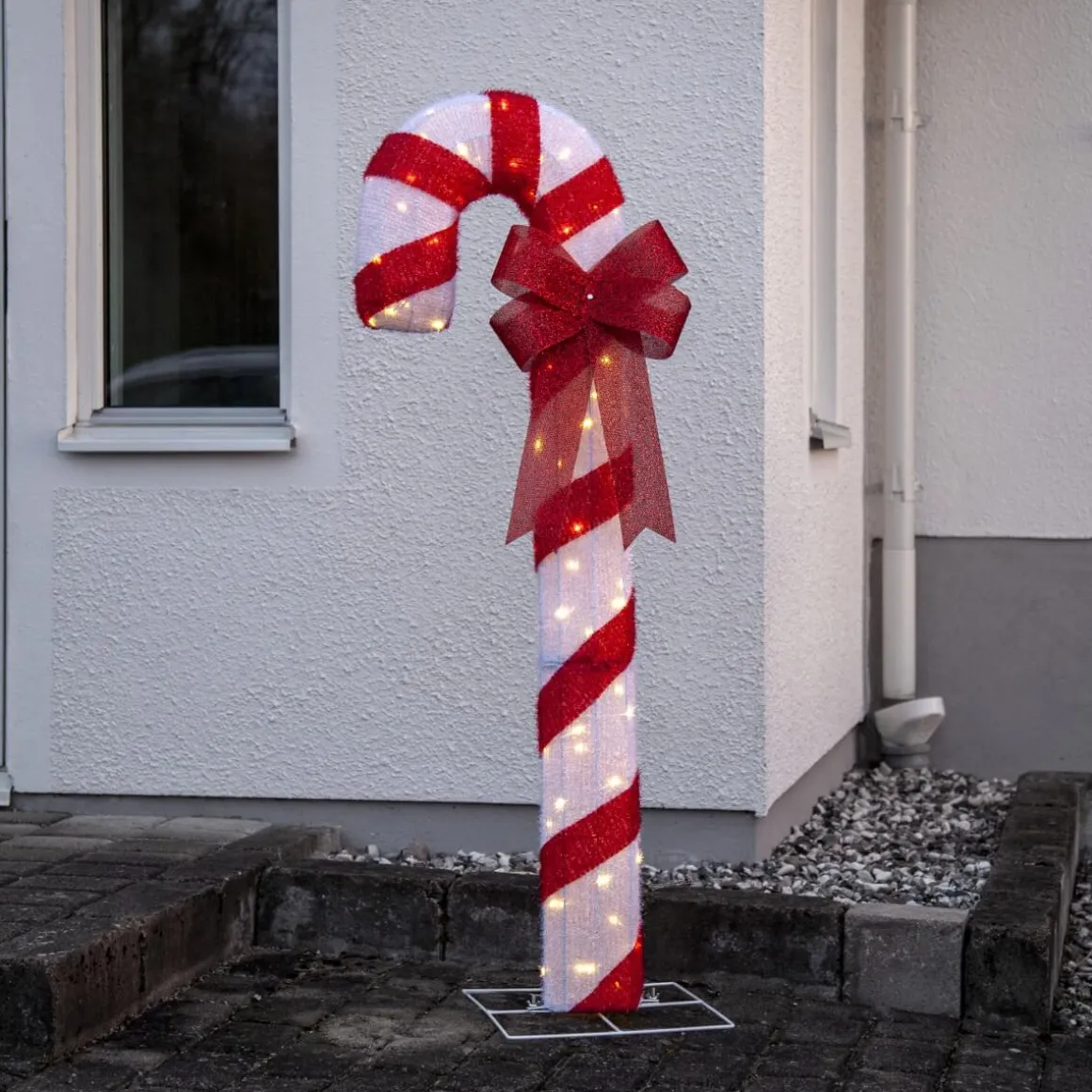 CANDYCANE Utomhusdekoration 1,5m 76LED Vit