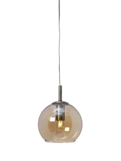 CAPELLA Fönsterlampa 18,5cm Antikmässing/Amber