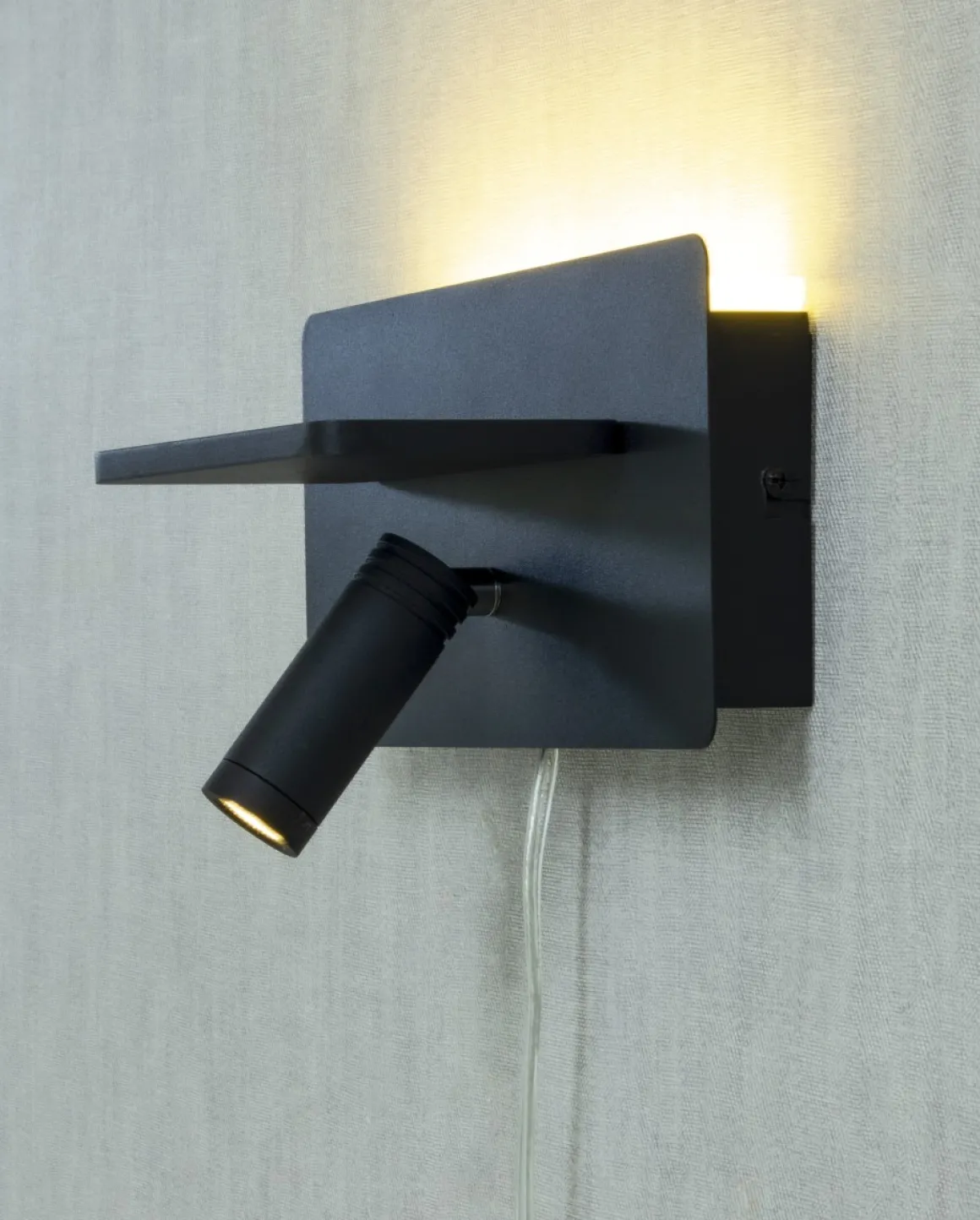 CARGADOR Väggspot USB 24cm Svart