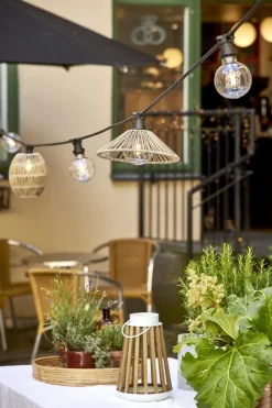 CATANIA Solcellslykta 28cm Beige