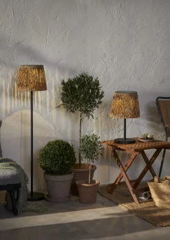 CESTA Golv solcellslampa 127cm Brun/Svart