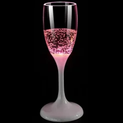 CHAMPANGEGLAS med LED 18cm Rosa