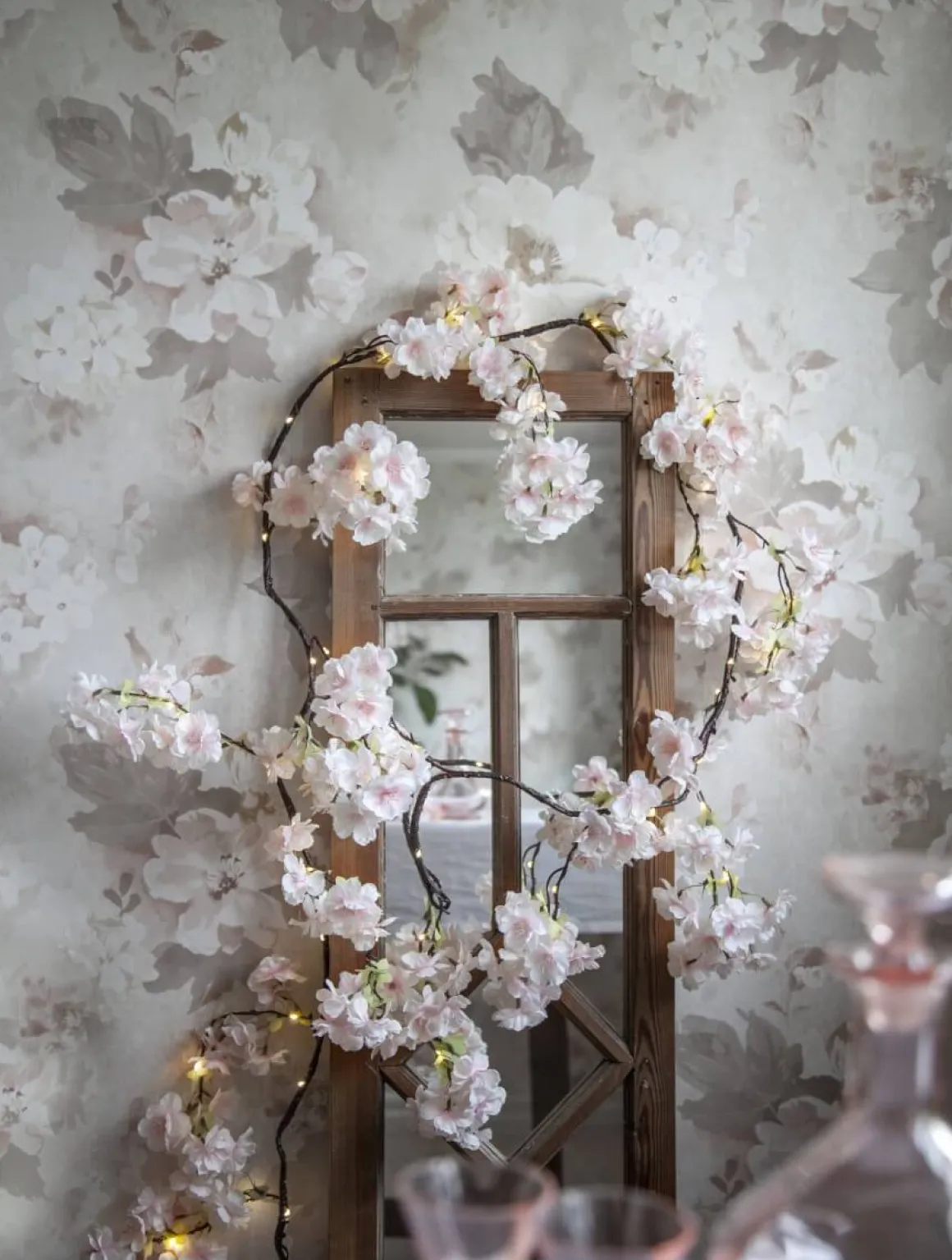 CHERRYFLOWER Girland Batteri 180cm Rosa