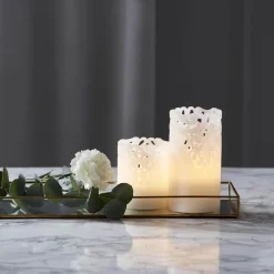 CLARY LED-Blockljus 10cm Vit