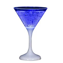 COCKTAILGLAS med LED 16cm Blå