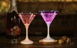 COCKTAILGLAS med LED 16cm Röd