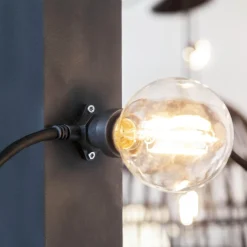 CONNECTA B22 Ljusslinga Extra 7,35m IP44 Svart