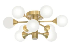 COSMOS Plafond bad 45,5cm Matt Mässing/Opalvit IP44