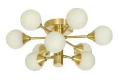 COSMOS Plafond bad 45,5cm Matt Mässing/Opalvit IP44