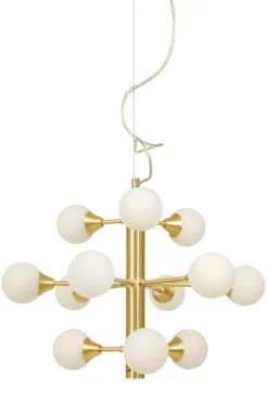 COSMOS Takpendel 12L 52cm Matt Mässing/Opalvit