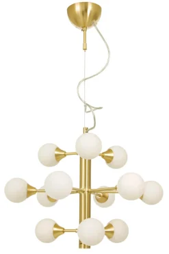 COSMOS Takpendel 12L 52cm Matt Mässing/Opalvit