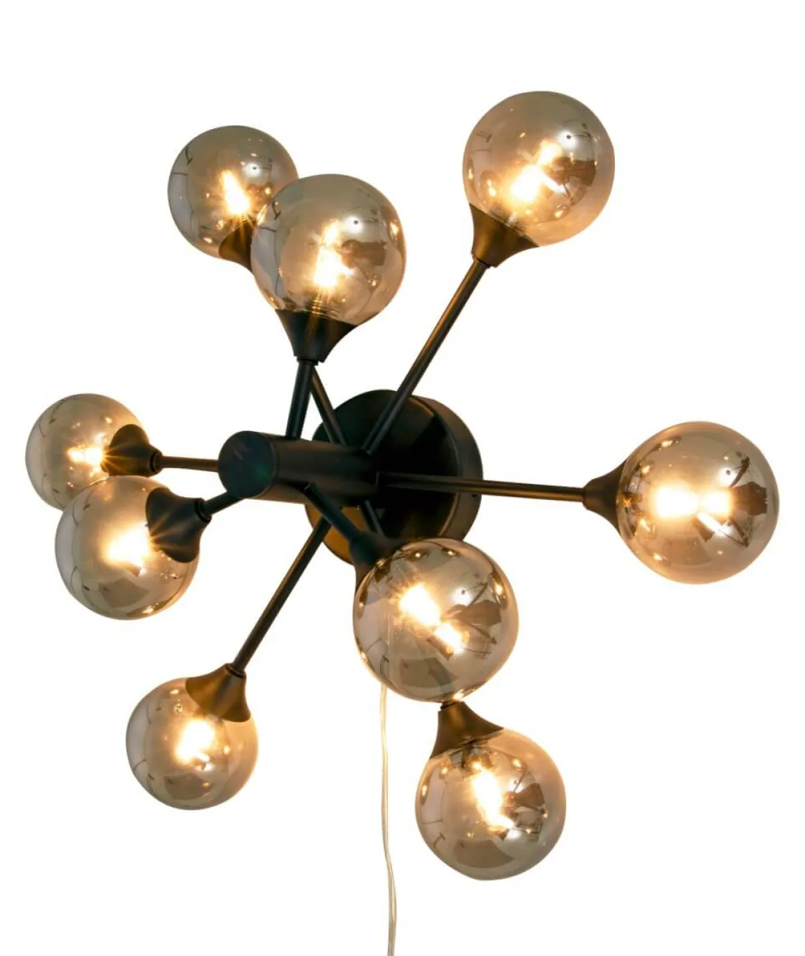 COSMOS Väggplafond Bygel 9L 52,5cm Svart/Rökgrå