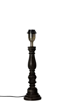 COTTEX Lampfot E27 40cm Svart/Borstad mässing